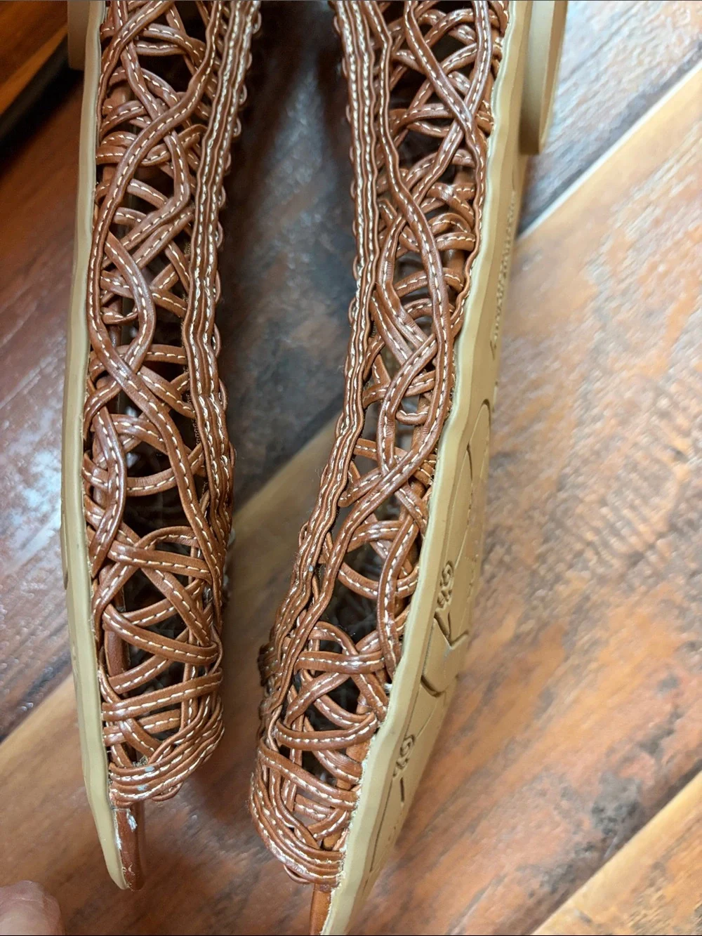 Christian Siriano Woven Brown/Tan Women's Flats -Size 9